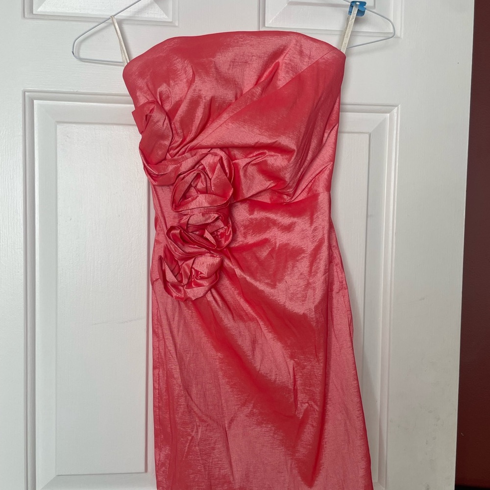 Jessica McClintock Vibrant Coral Dress